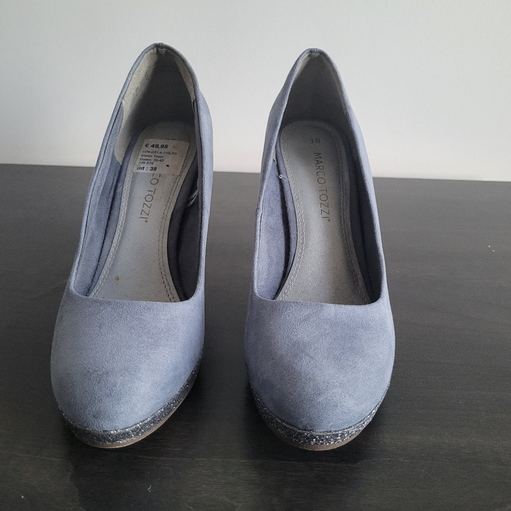 Marco Tozzi Blue High Heels Size 38